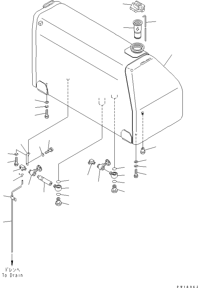 Топливный бак 176-04-41111 KOMATSU