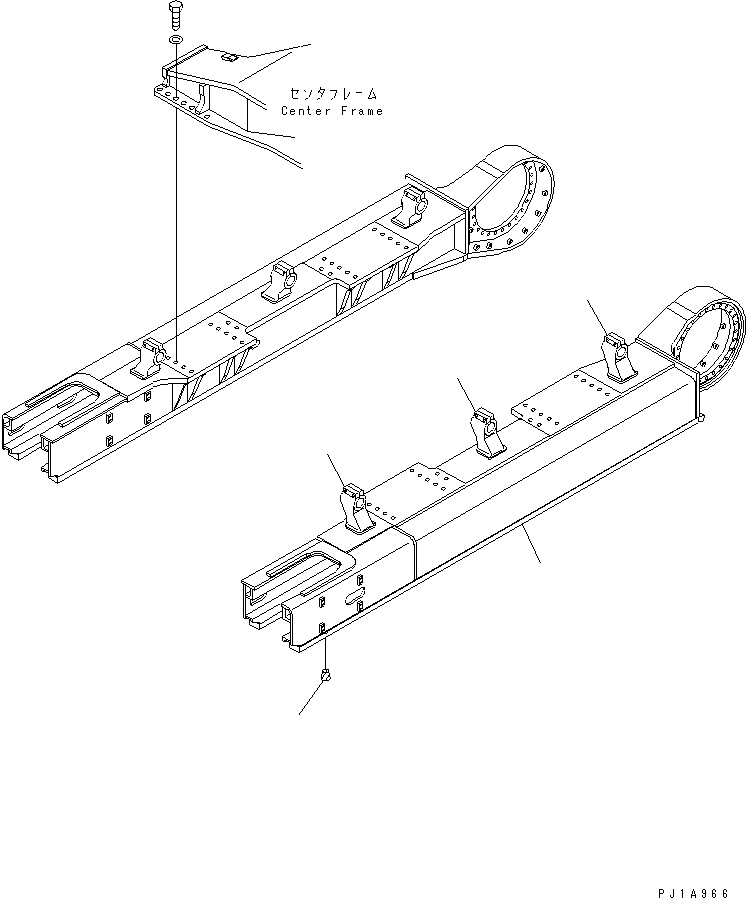 Рама левая 209-30-72212 KOMATSU