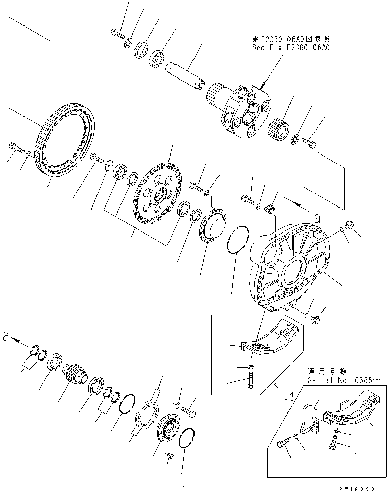 Бортовой редуктор в сборе 198-27-00534 KOMATSU