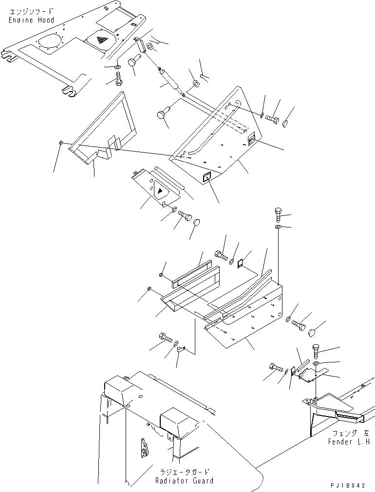 Крышка левая 17A-862-1372 KOMATSU