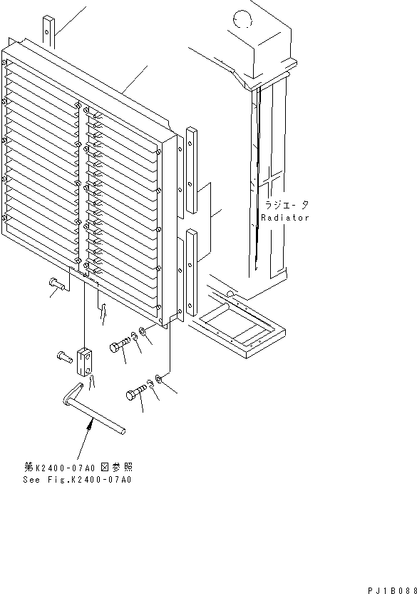 RADIATOR SHUTTE 19N-03-11140 KOMATSU