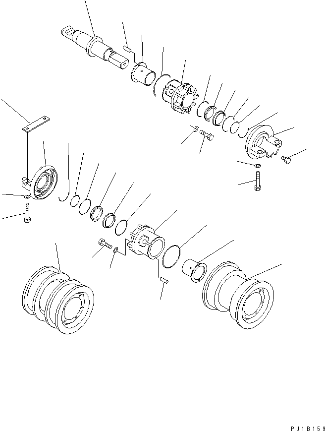 TRACK ROLLER ASS'Y,SINGLE 176-30-00115 KOMATSU
