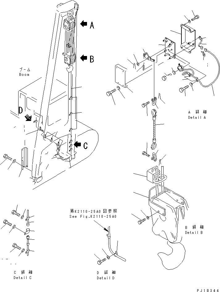 Кабель 176-06-42183 KOMATSU