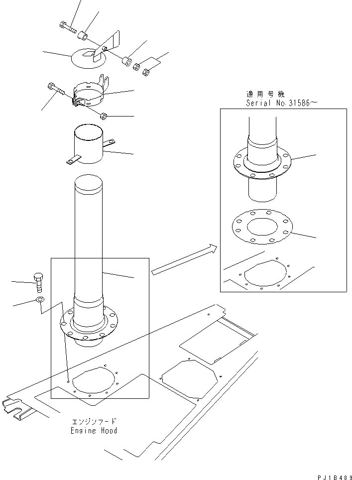 DUCT,(FOR SHIPPING) 176-01-55611 KOMATSU