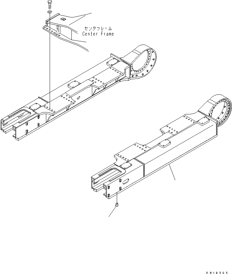 Рама левая 209-30-77211 KOMATSU