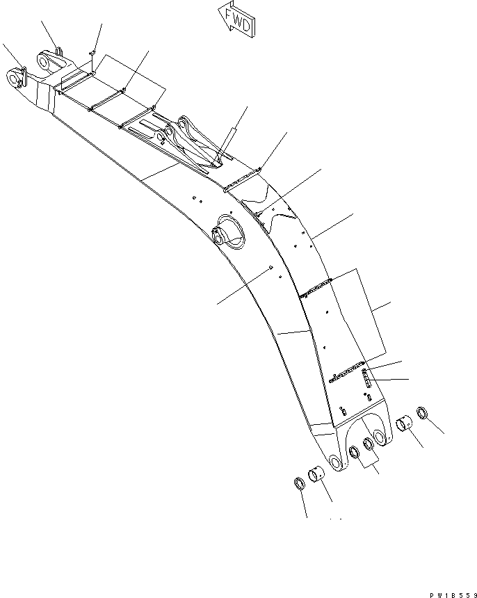 Стрела 209-70-71622 KOMATSU