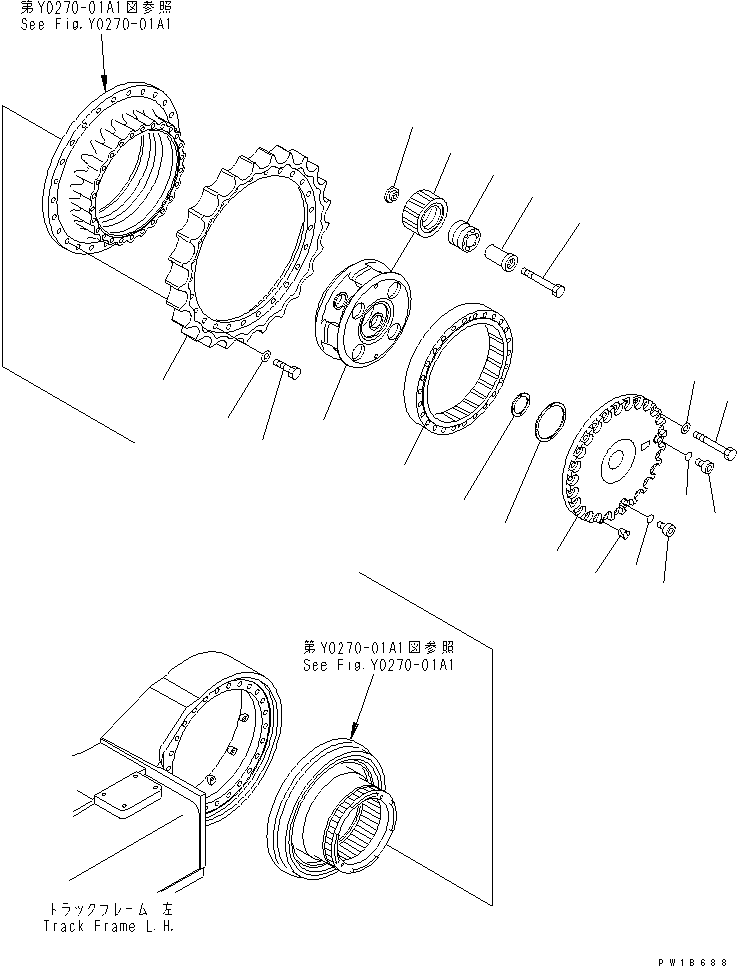 Бортовой редуктор в сборе (209-27-00260) KOMATSU