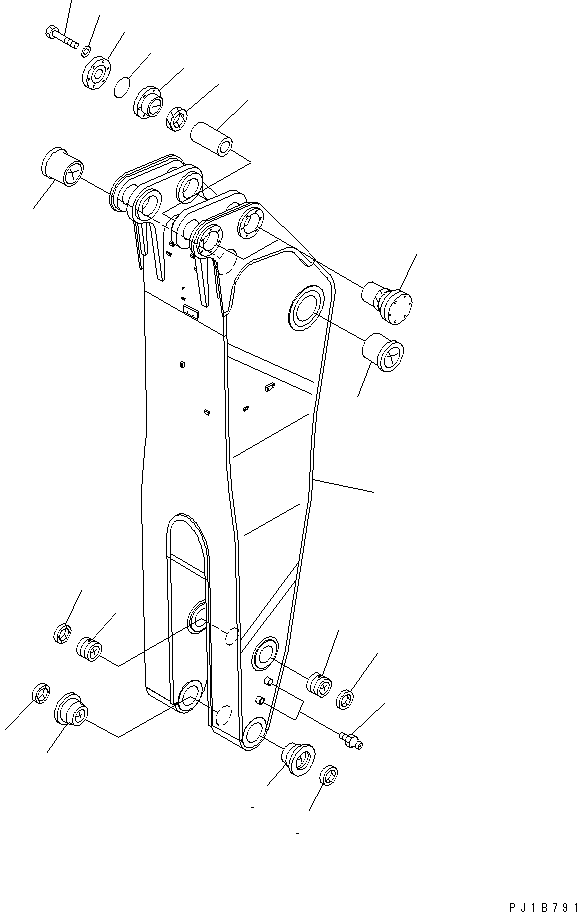 Рукоять в сборе 21T-70-00161 KOMATSU