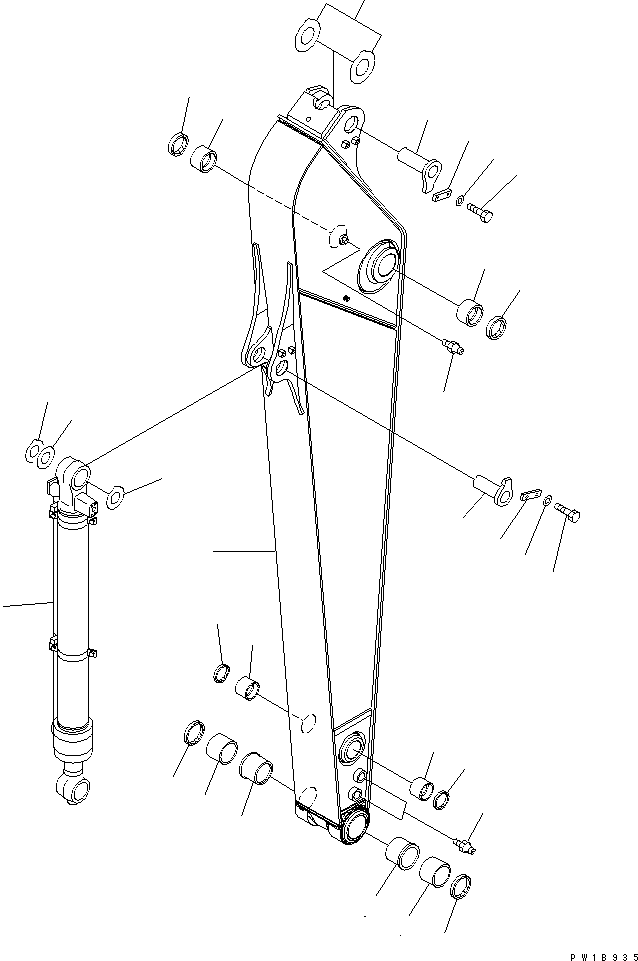 CYLINDER ASS'Y,(SEE FIG.T1200-06A0) (\8\707-01-0A320) KOMATSU