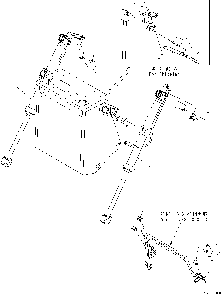 CYLINDER GROUP,L.H. (\8\707-03-X0010) KOMATSU