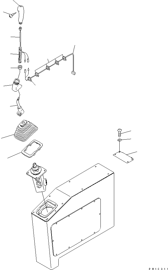 LEVER ASS'Y,R.H. 21T-43-67620 KOMATSU