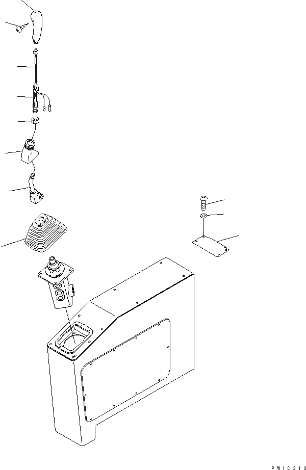 LEVER ASS'Y,R.H. 21T-43-67770 KOMATSU