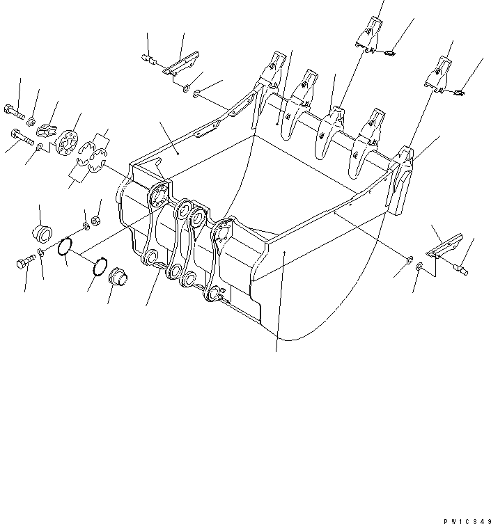 Пластина левая (сварная) 21T-920-6930 KOMATSU