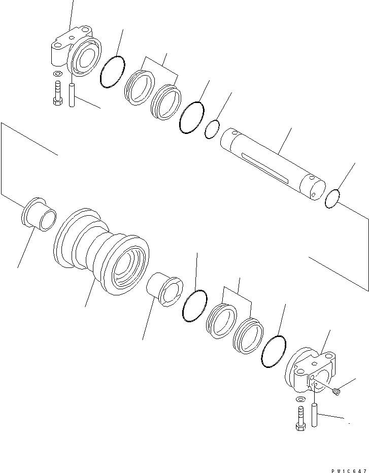 Track Roller Assembly, Single Flange 207-30-01110 KOMATSU