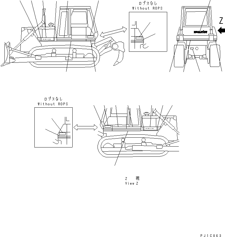 PLATE, MARK (D85E) 154-98-35880 KOMATSU