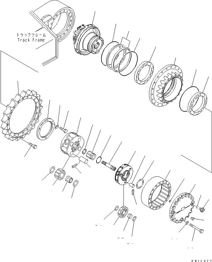 Бортовой редуктор в сборе 206-27-00310 KOMATSU
