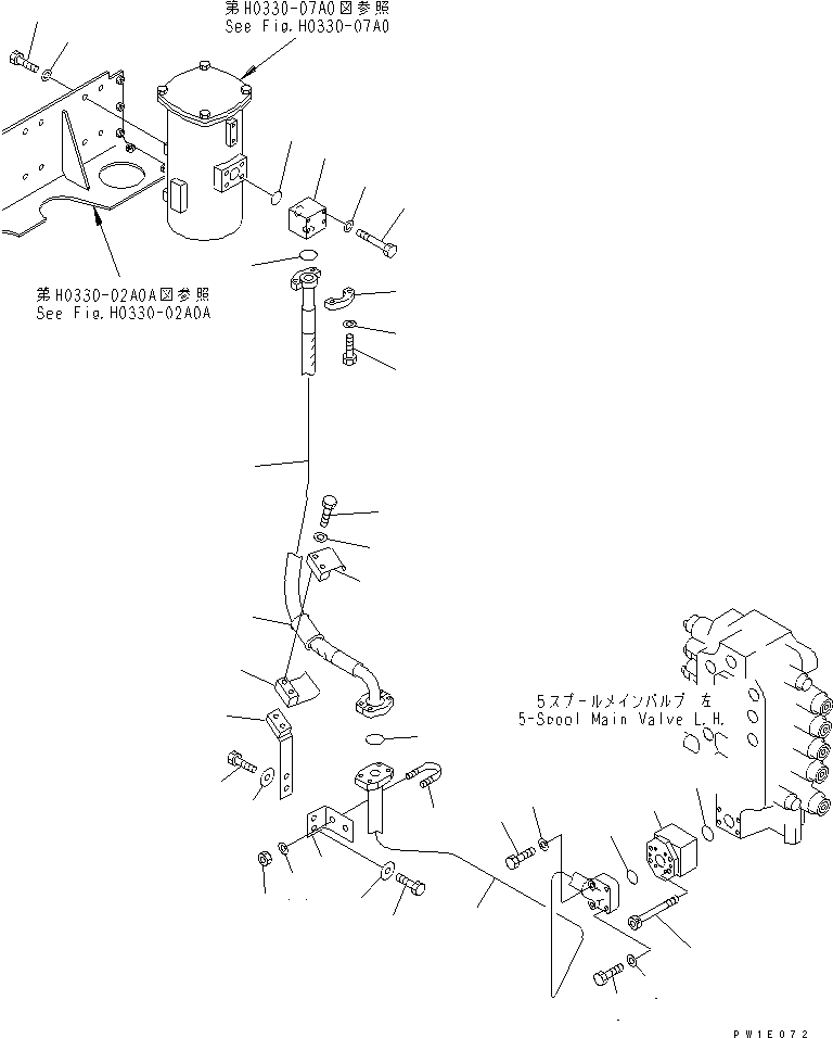 Трубка 21T-62-68730 KOMATSU