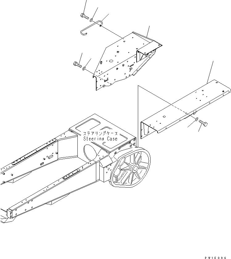Крыло левое 156-54-23360 KOMATSU