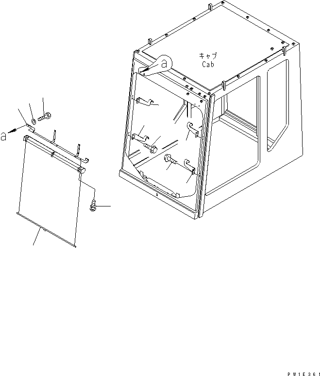CURTAIN ASS'Y 21T-54-64720 KOMATSU