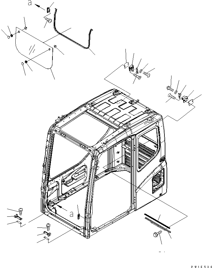 Glass Assembly 21N-54-36600 KOMATSU