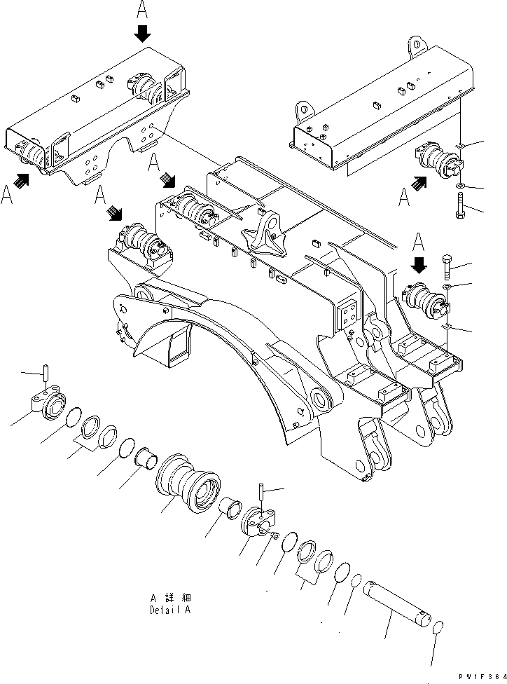 Опорный каток в сборе 20Y-30-00280 KOMATSU