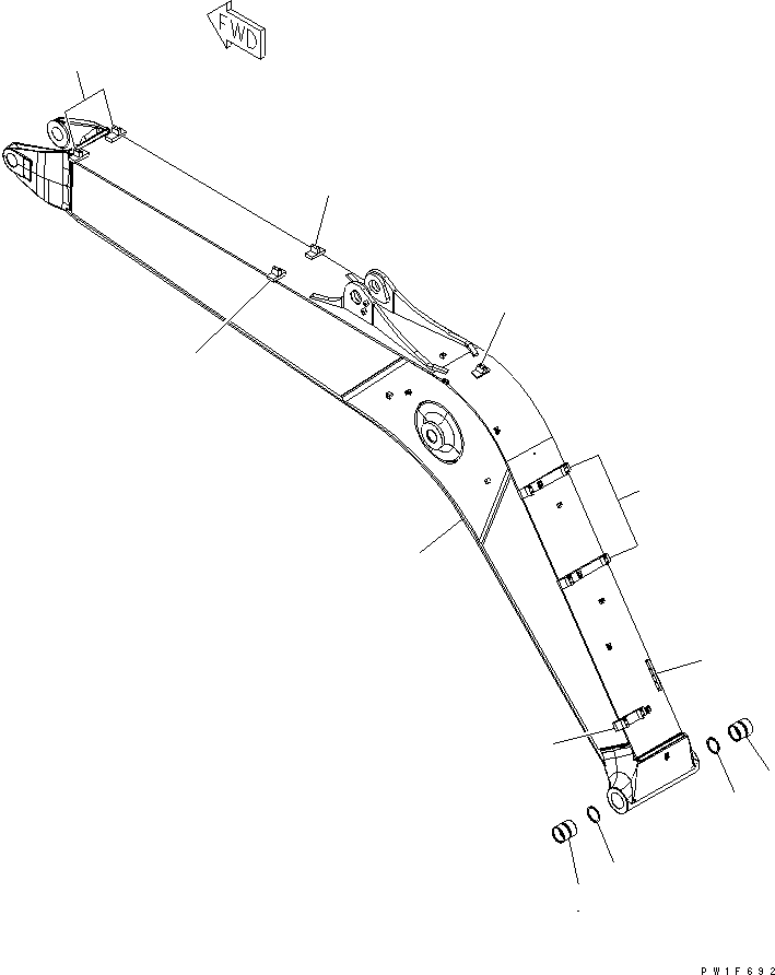 Стрела в сборе 21K-70-00540 KOMATSU