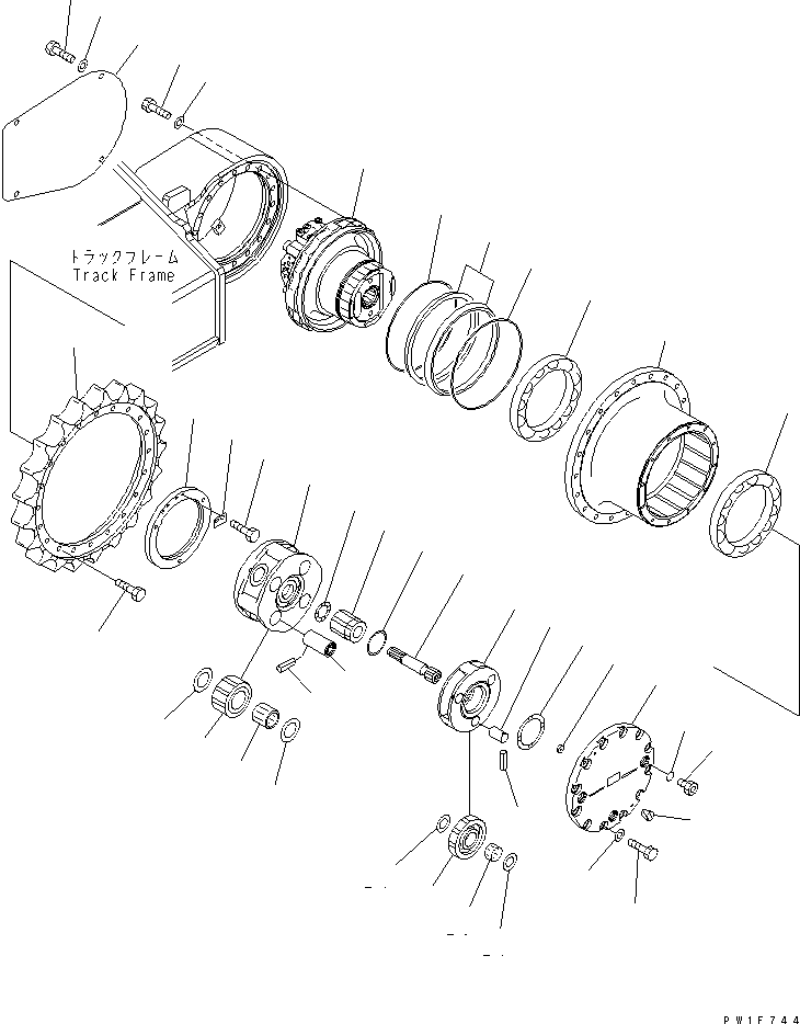 Бортовой редуктор в сборе 21K-27-00102 KOMATSU