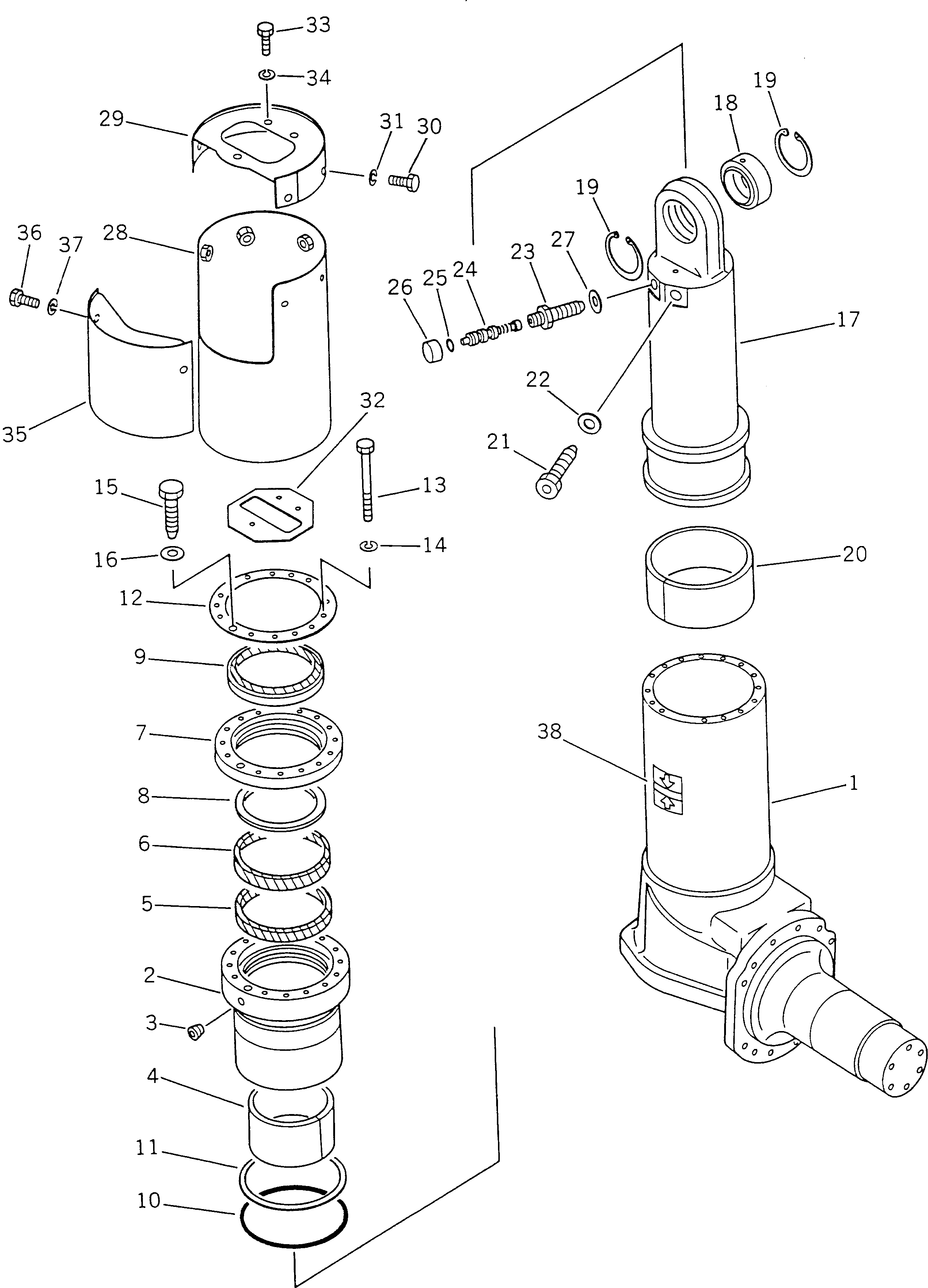 CYLINDER ASS'Y,FOR S.TIRE OR L.TIRE WITH D.B. \0\566-50-41003 KOMATSU