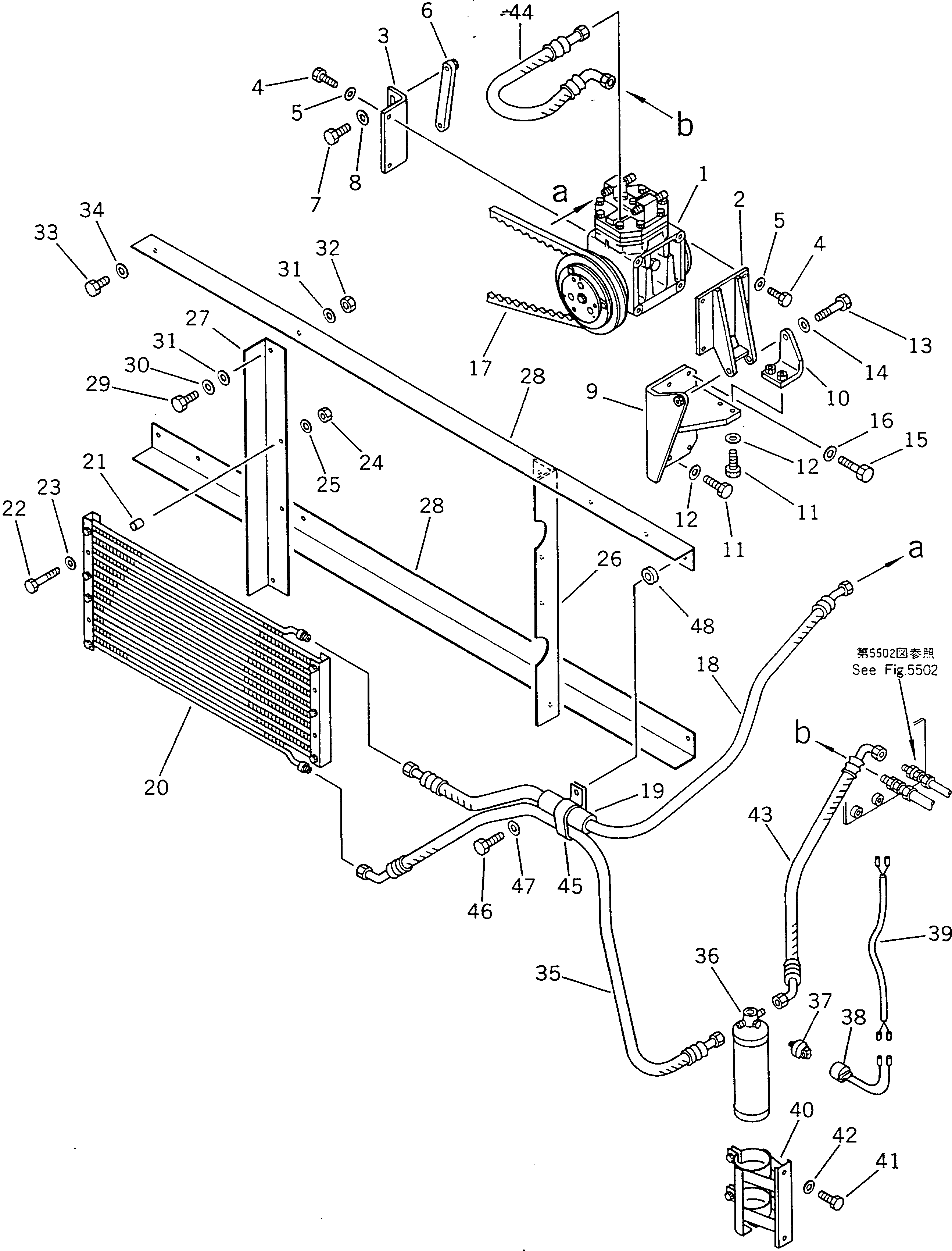 COMPRESSOR ASS'Y,(SEE FIG.5511) (566-07-41311) KOMATSU