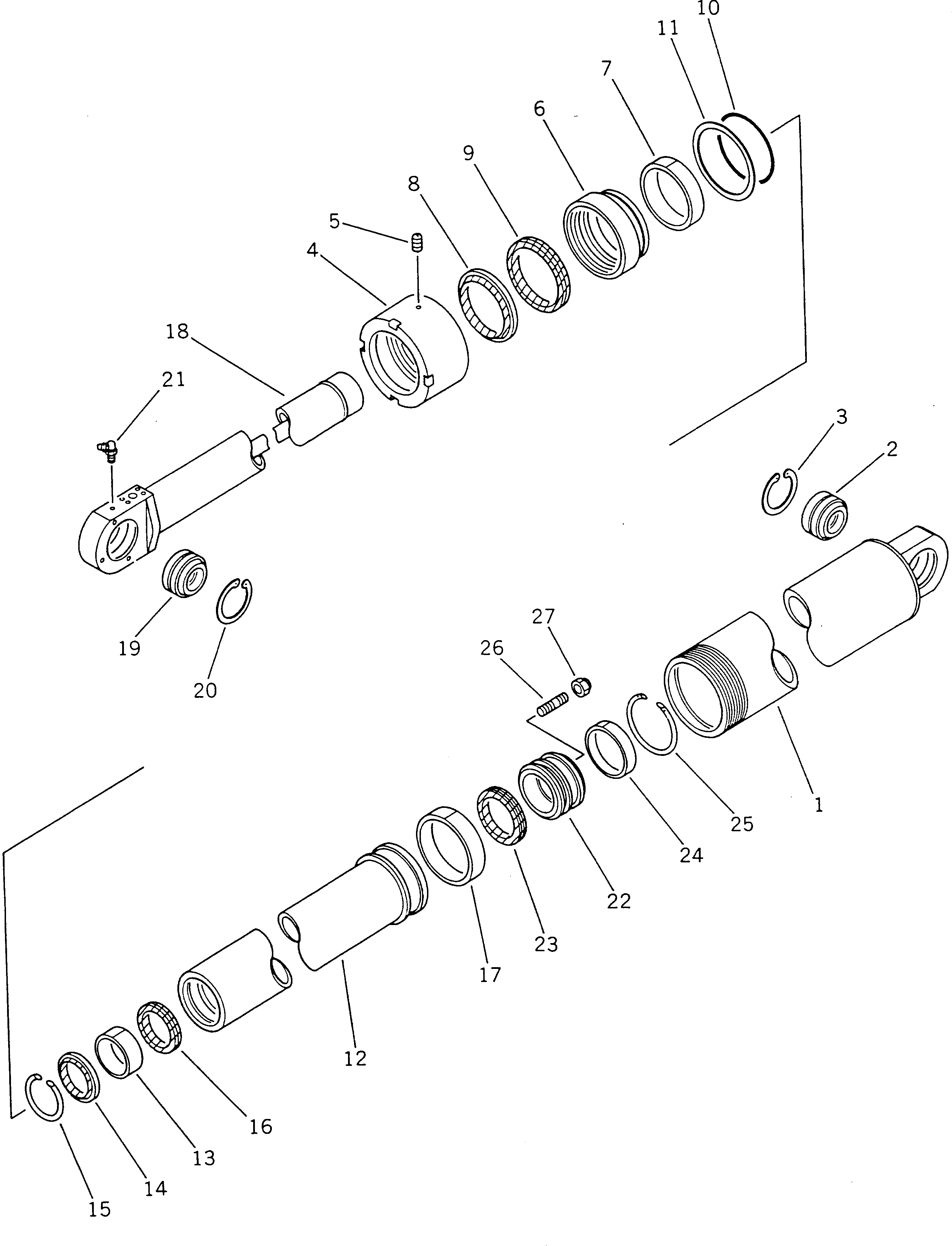 HOIST CYLINDER ASS'Y 566-63-42001 KOMATSU