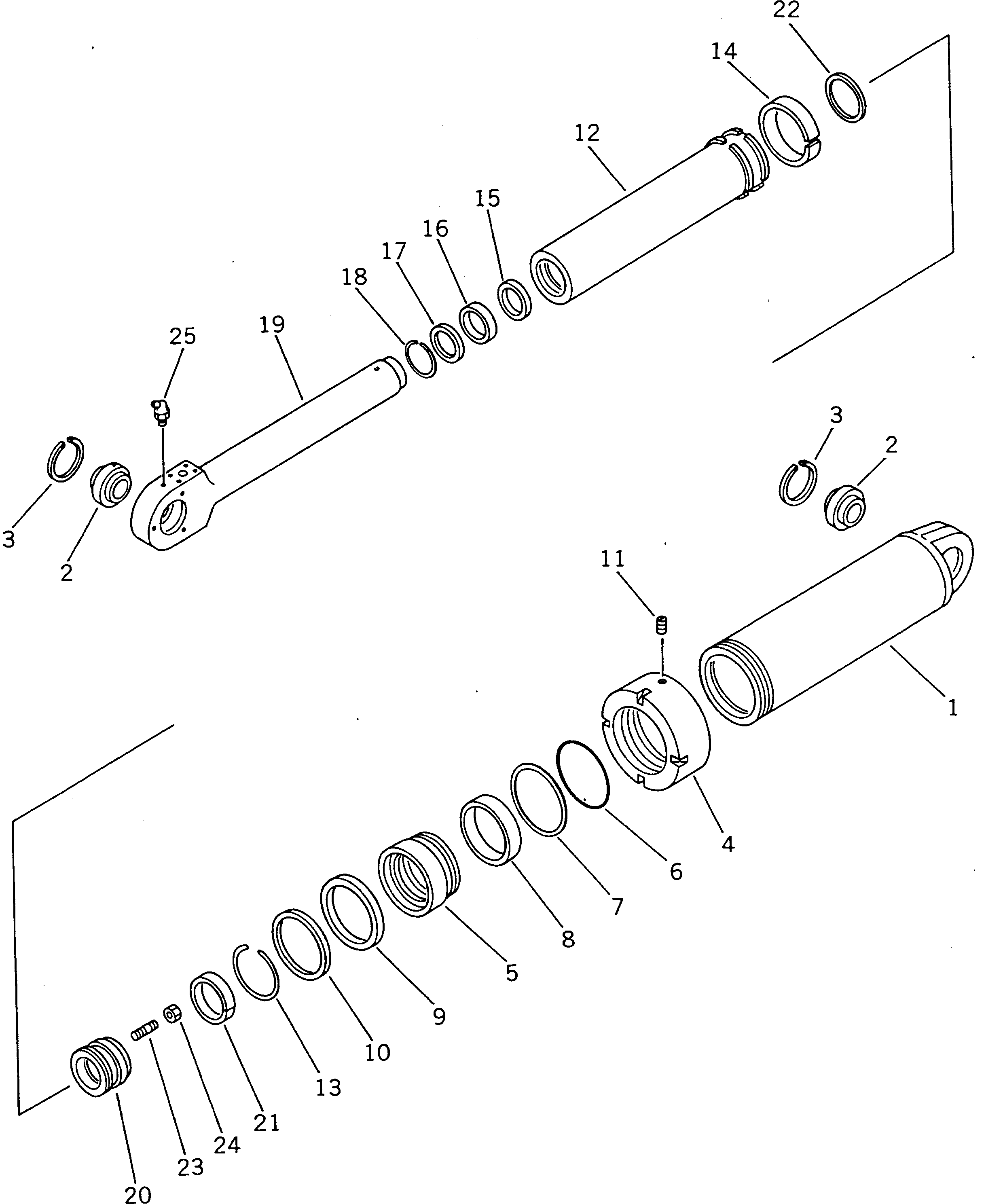 HOIST CYLINDER ASS'Y 569-63-42100 KOMATSU