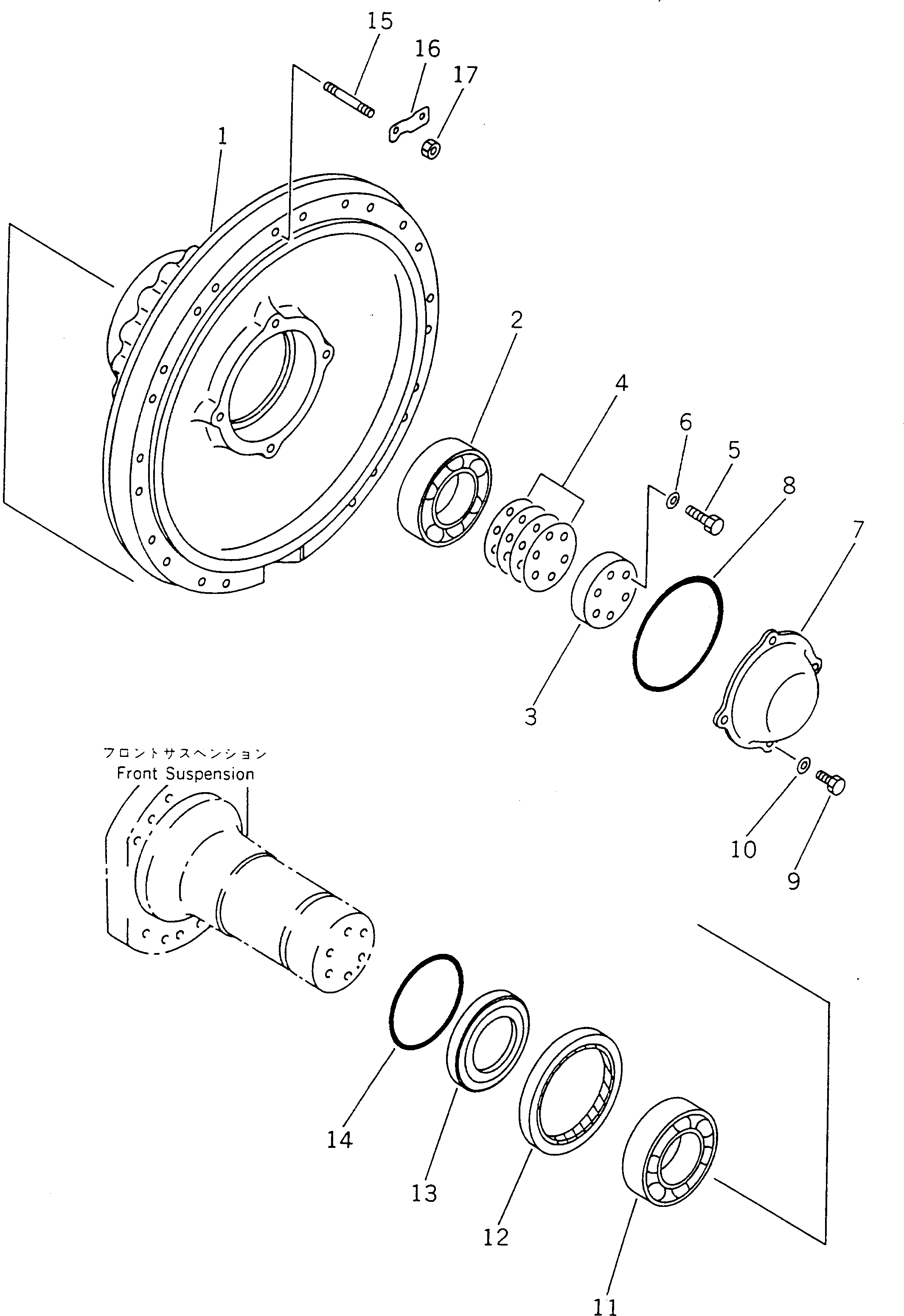 HUB,FRONT WHEEL 566-27-41211 KOMATSU