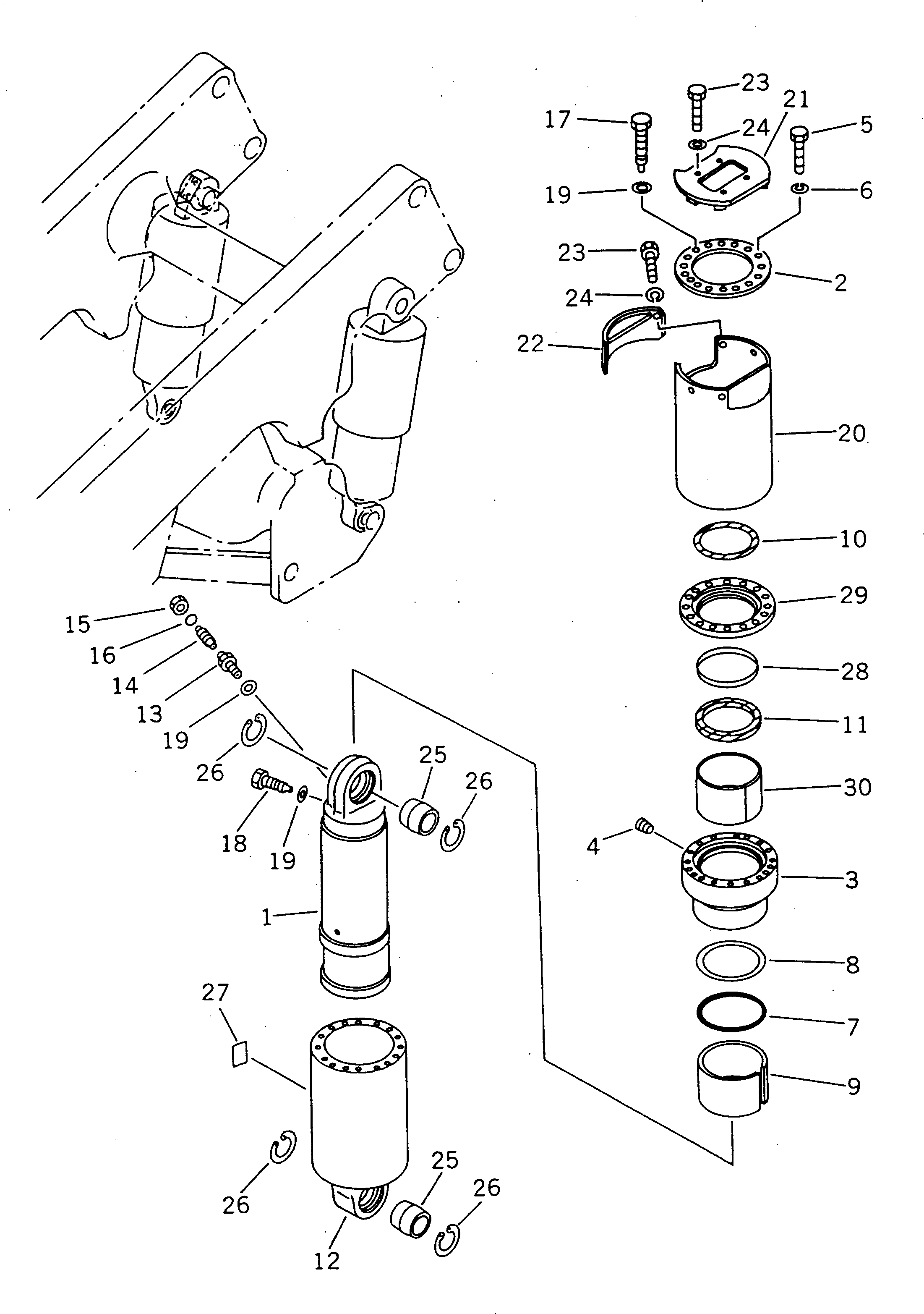 REAR SUSPENSION A. 569-50-32001 KOMATSU