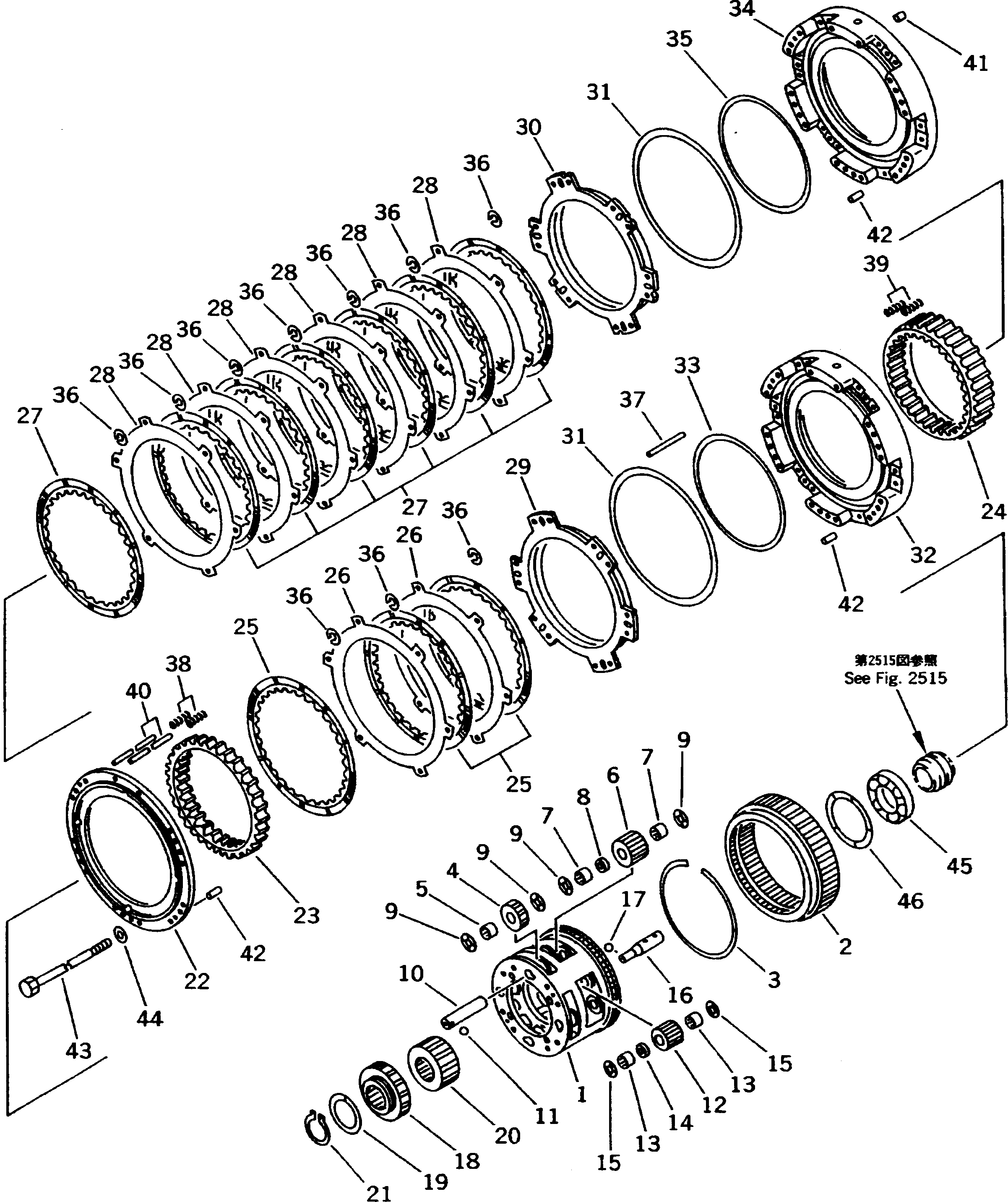 Трансмиссия в сборе (561-15-00801) KOMATSU