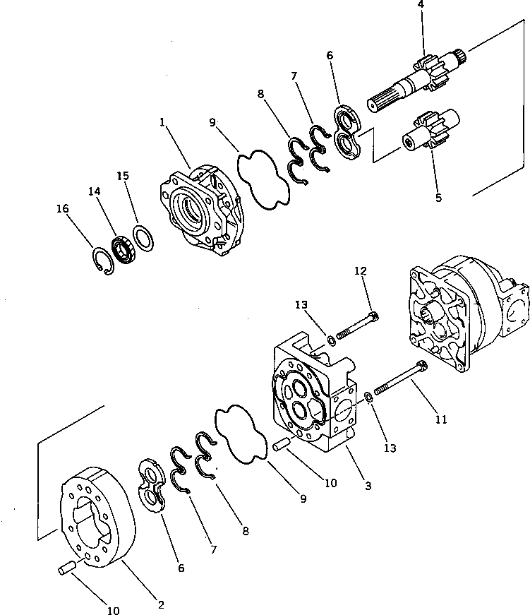 PUMP ASS'Y,(SAL140+125) 705-51-42050 KOMATSU