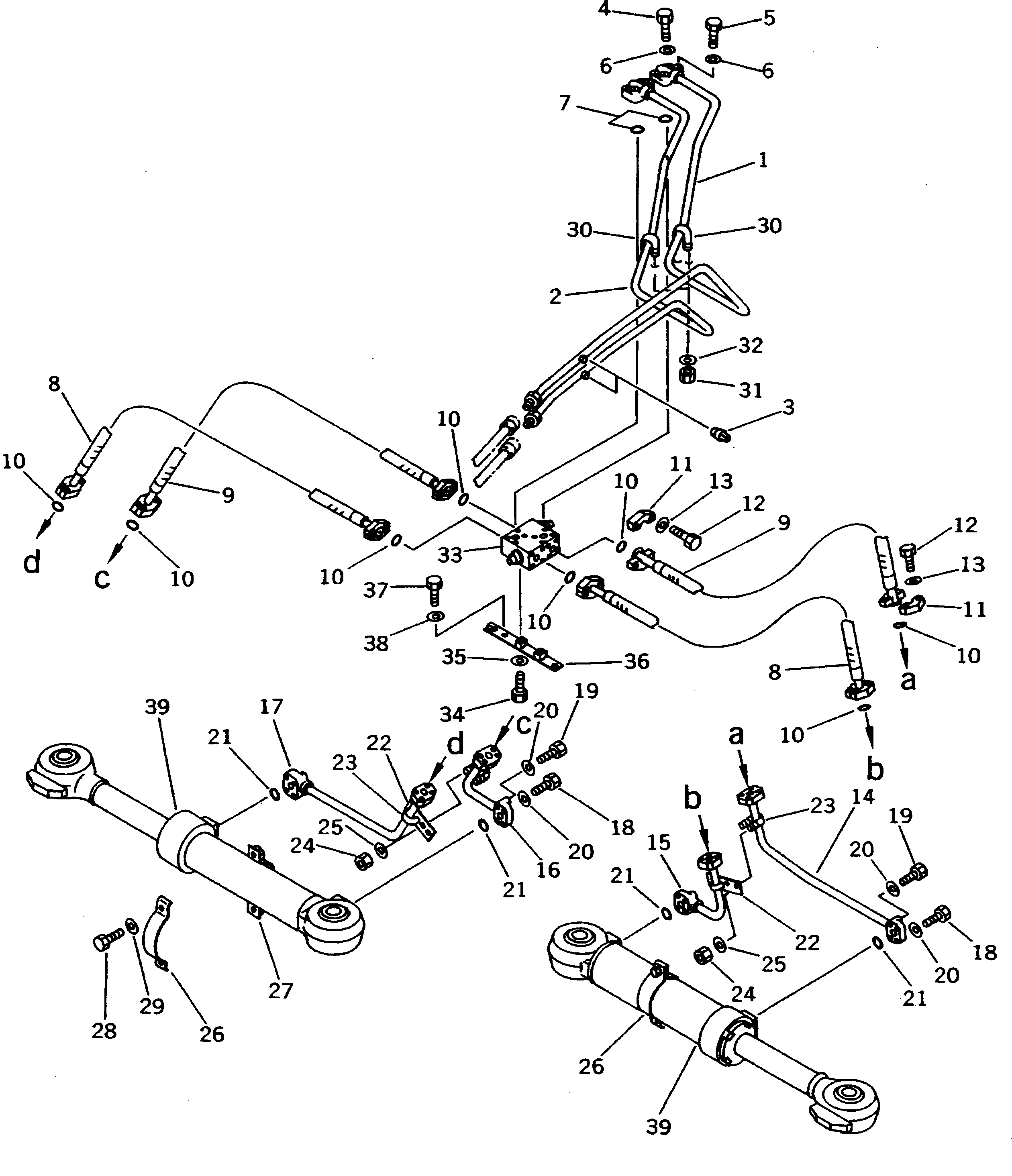 CYLINDER ASS'Y,STEERING (SEE FIG.4601) (561-63-61102) KOMATSU