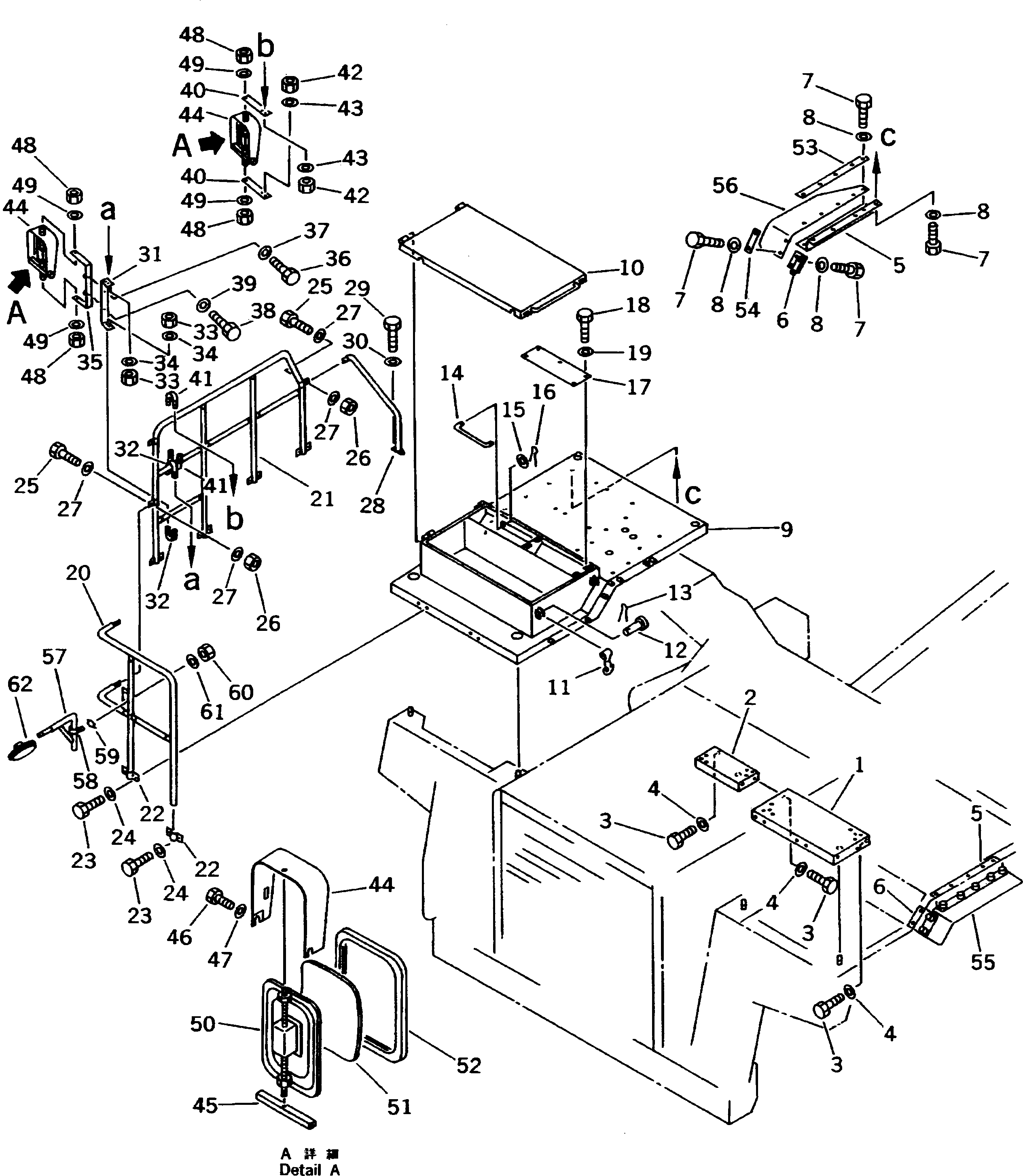 PLAT FORM,R.H. 561-54-61411 KOMATSU