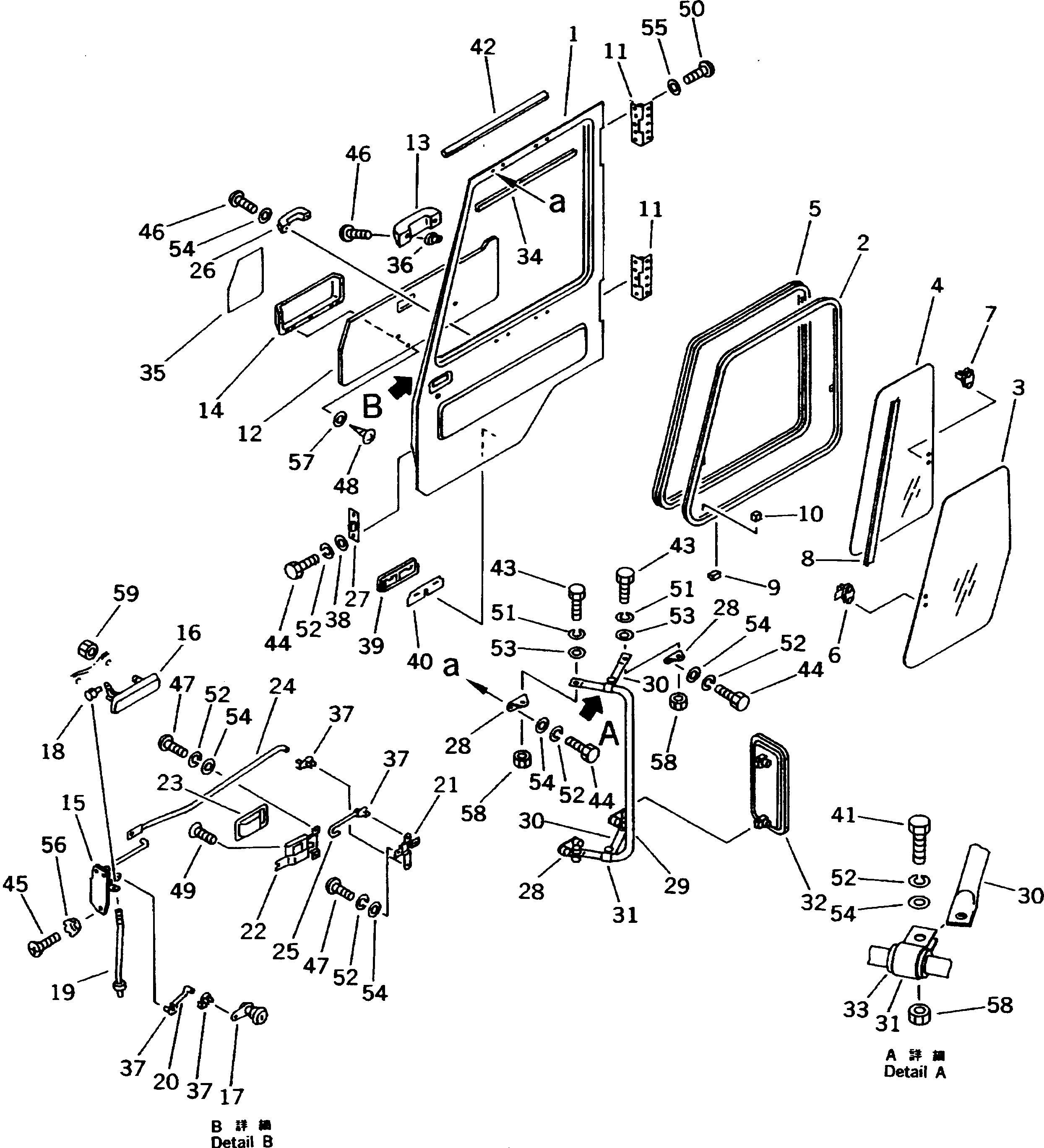 DOOR ASS'Y,L.H. 561-54-62202 KOMATSU
