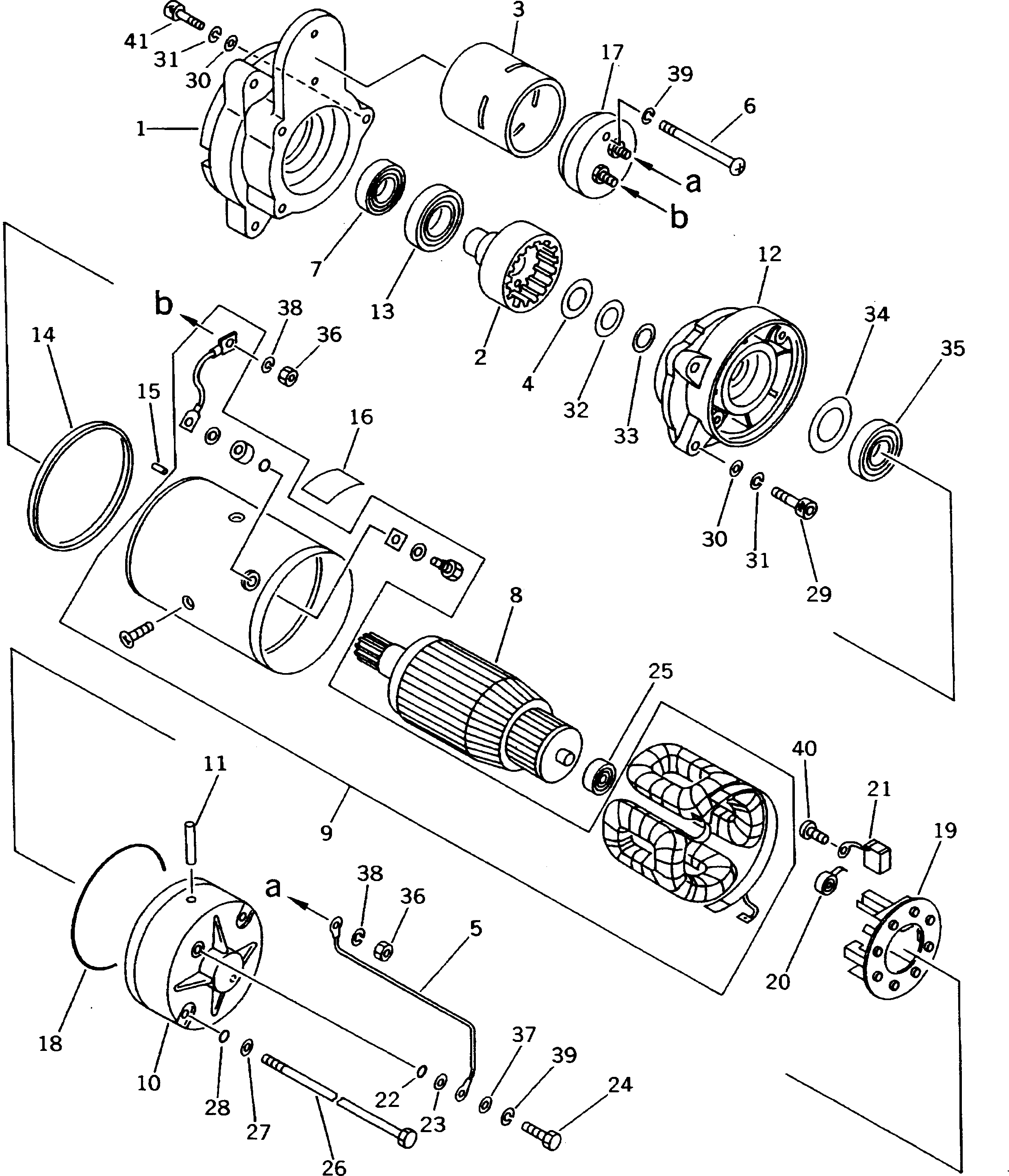 MOTOR ASS'Y,EMERGENCY STEERING 561-40-65211 KOMATSU