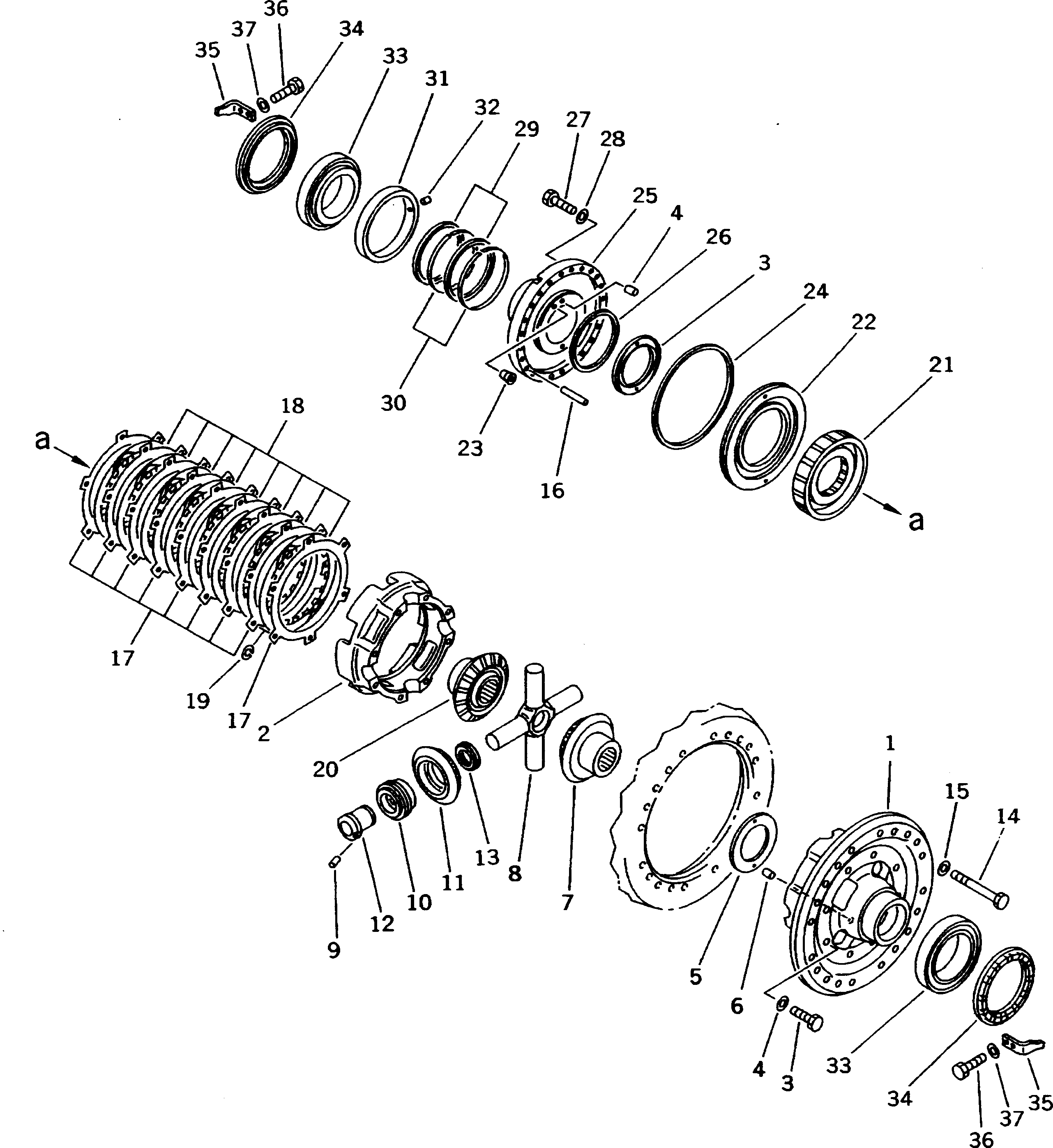 DIFFERENTIAL ASS'Y,WITH LOCK (561-88-68001) KOMATSU