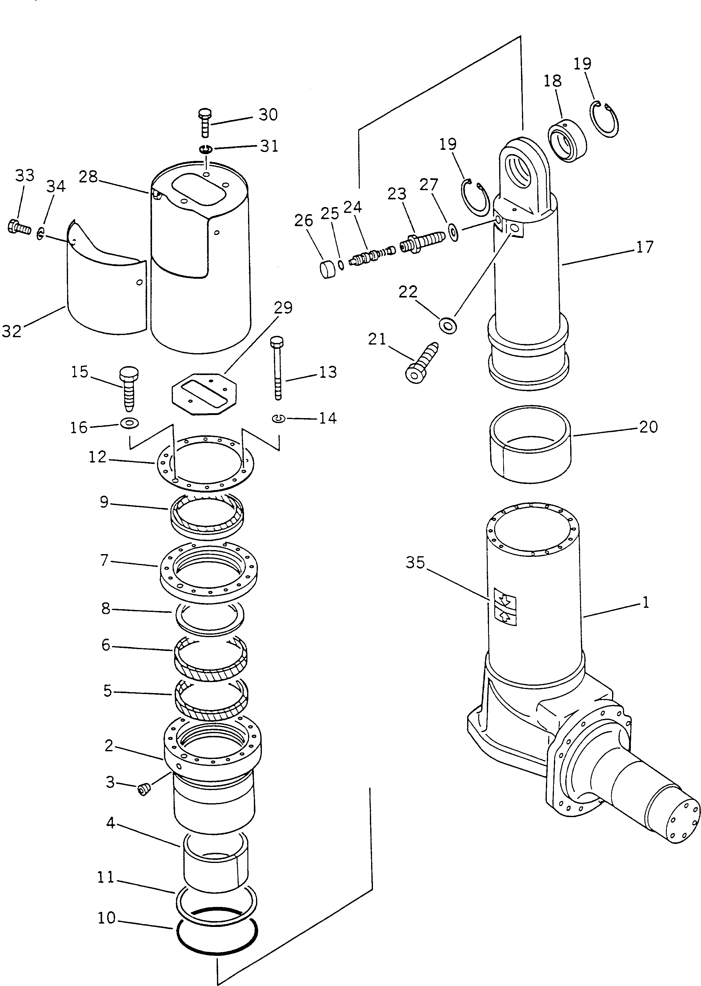 CYLINDER ASS'Y,FOR S.TIRE OR L.TIRE WITH D.B. (\2\566-50-41004) KOMATSU
