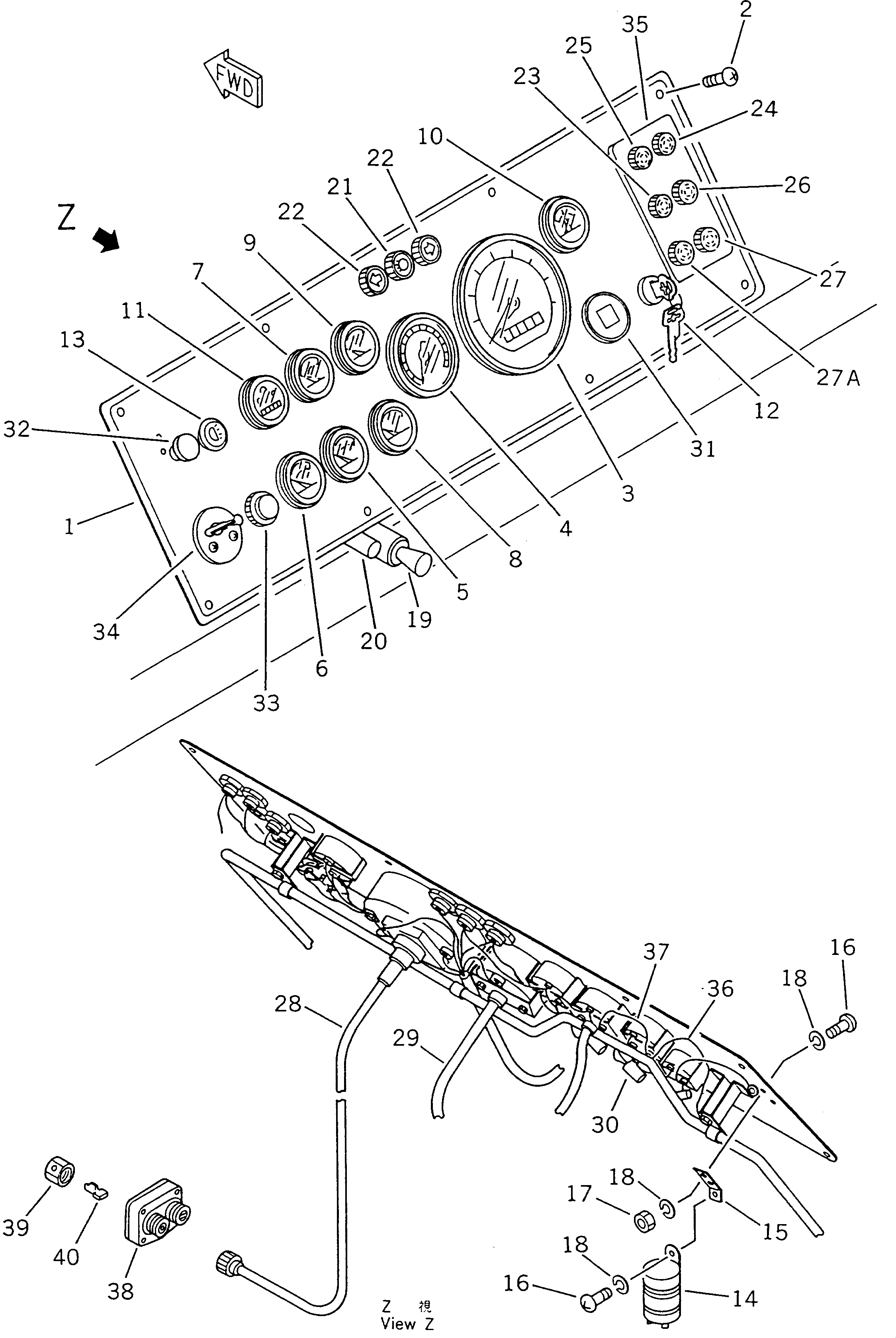 Кабель 08603-40058 KOMATSU