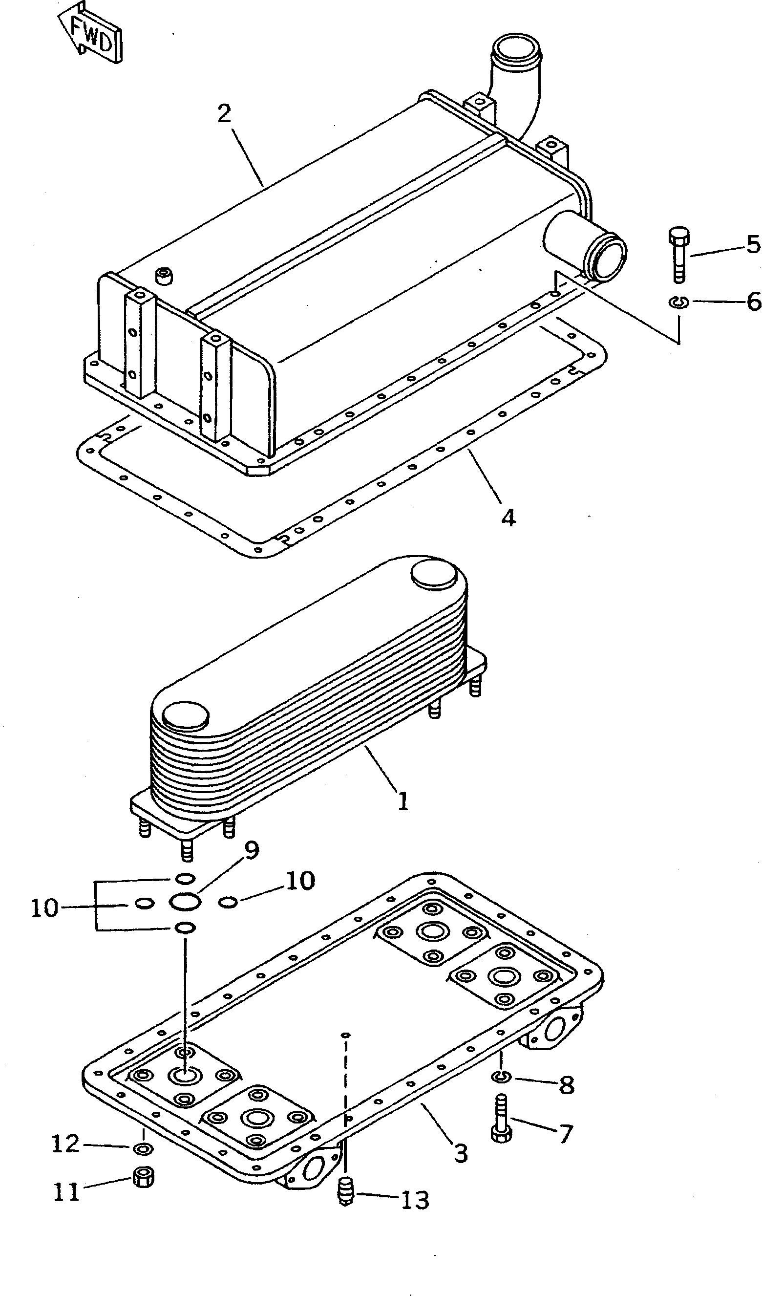OIL COOLER ASS'Y,BRAKE 569-03-63103 KOMATSU