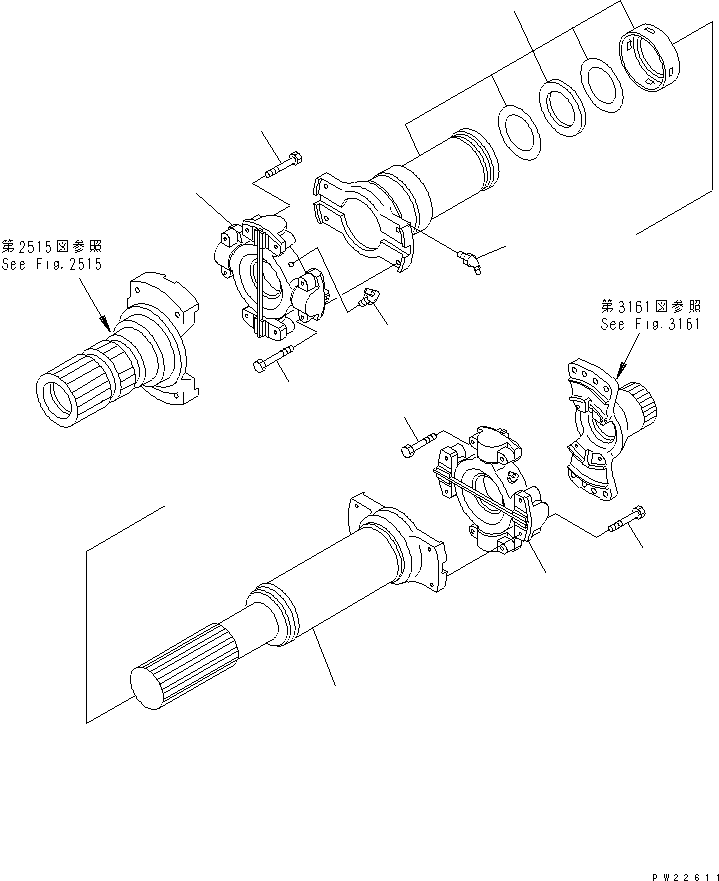 DRIVE SHAFT ASS'Y 569-20-62000 KOMATSU