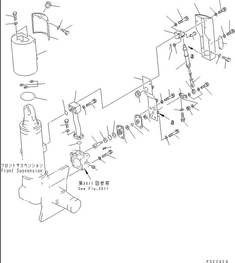 FRONT SUSPENSION A. 569-50-63005 KOMATSU