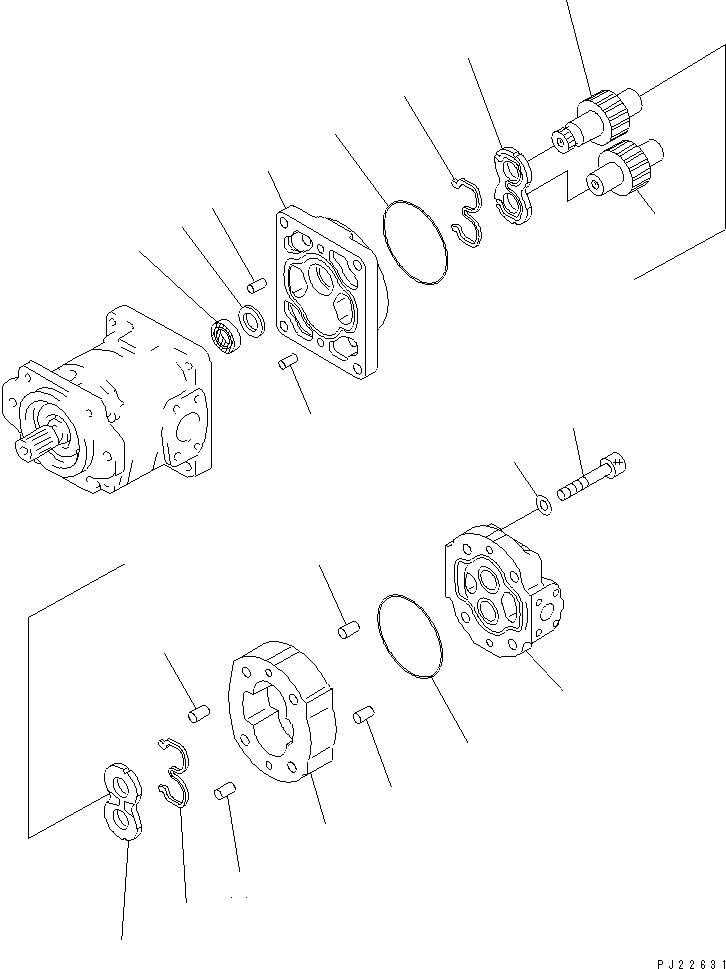 PUMP ASS'Y,(SAR 100) 705-22-40040 KOMATSU