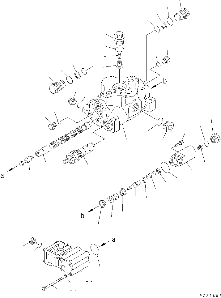 HOIST VALVE ASS'Y 709-91-12301 KOMATSU