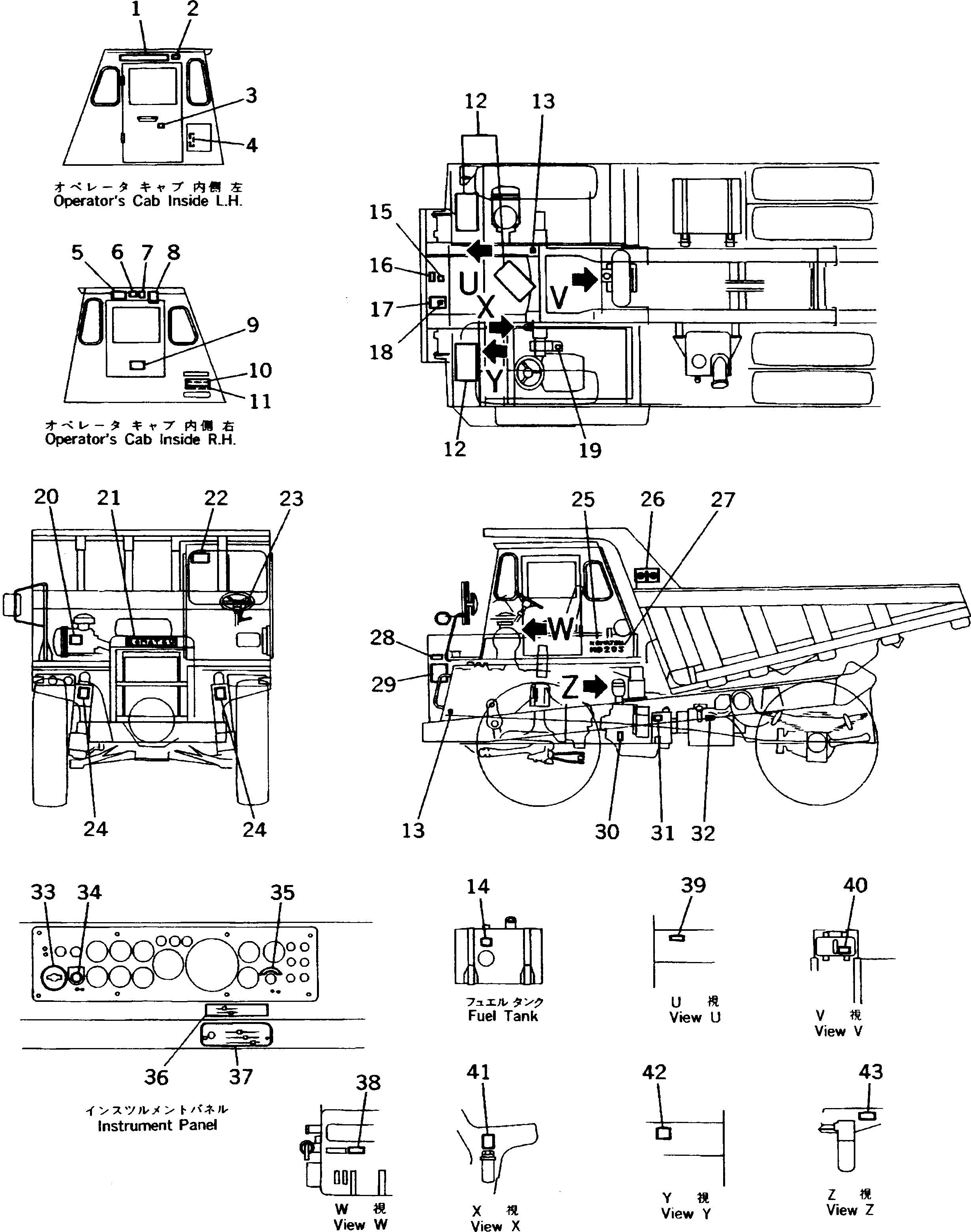 PLATE, OPERATING,STARTER SWITCH 09683-40170 KOMATSU