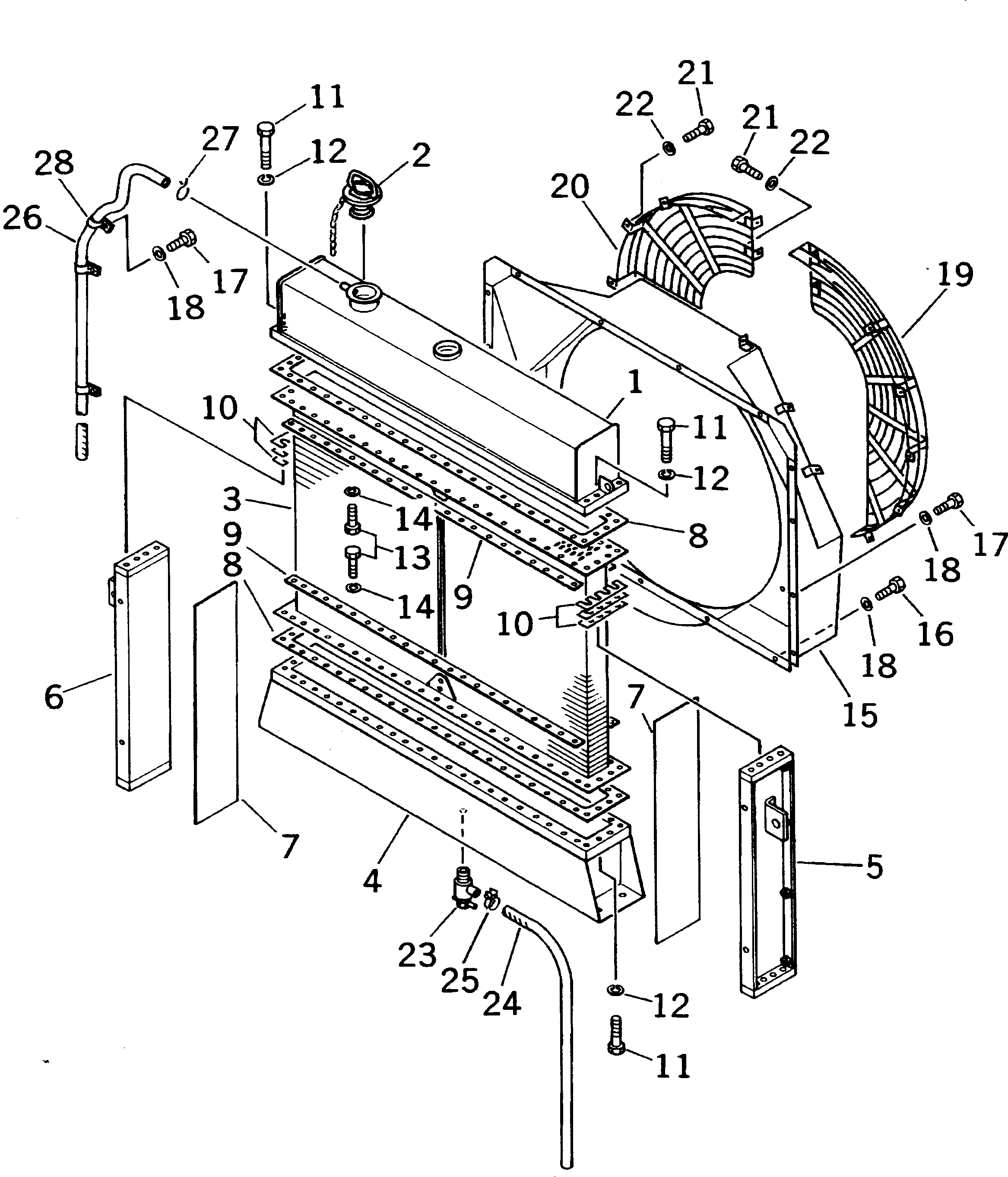 TANK,LOWER (FOR 4WD) 566-88-6D520 KOMATSU