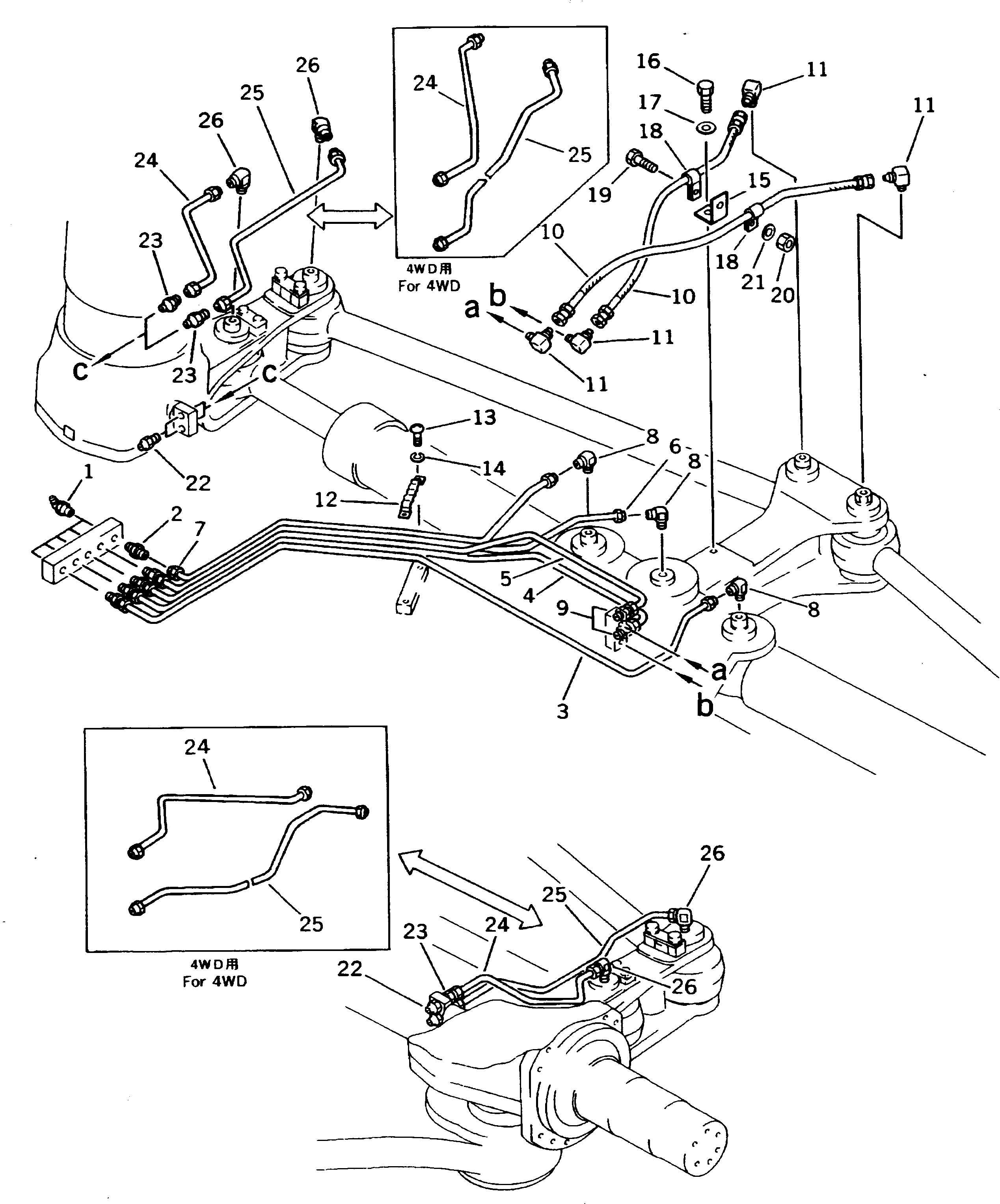 TUBE,L.H. (FOR 4WD) 566-88-6D210 KOMATSU